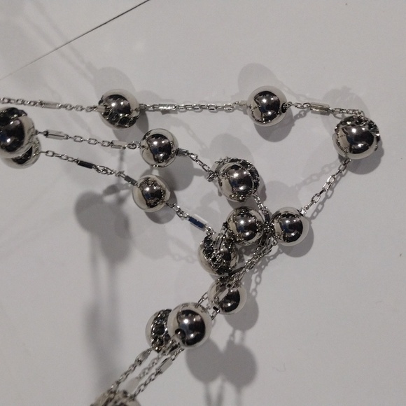 Coldwater Creek Multi-Strand Necklace – Silver Elegant Layered Beads Jewelry 18" - Picture 10 of 12